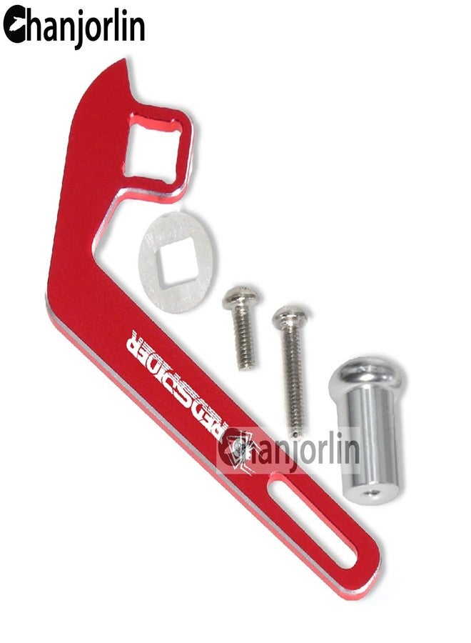 Chanjorlin 1/10 RC Crawler Car TRX-4 Aluminum Transmitter Steering Wheel Trigger One-Handed Control Adapter Upgrade Parts for 1:10 Scale Crawler Car Traxxas TQi Transmitter TRX4 TRX6 TRX-4M (Red) - Image 3